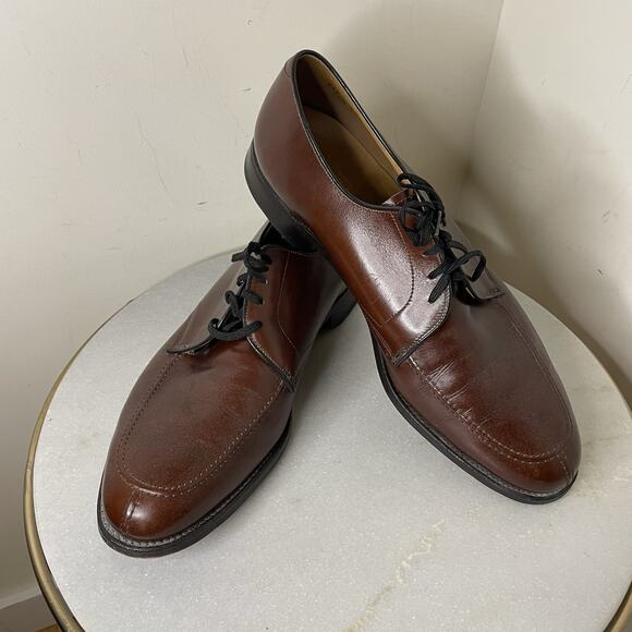 Vintage E T Wright Brown Leather Oxford Lace Up Dress Shoes Comfort Men’s 11.5